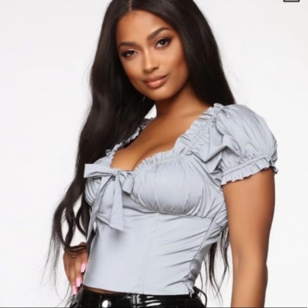 Reflective 3m milkmaid corset top